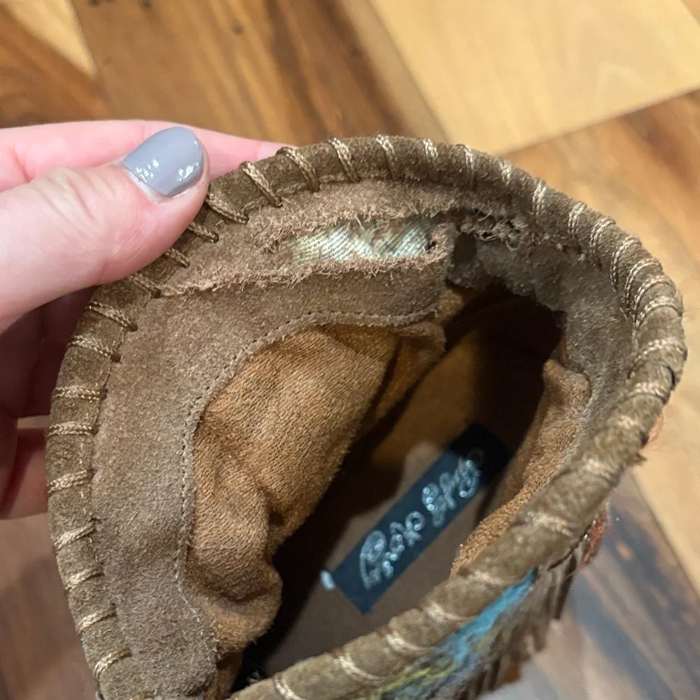 Naughty Monkey Multicolor Fringed Heeled Boots - Picture 8 of 12